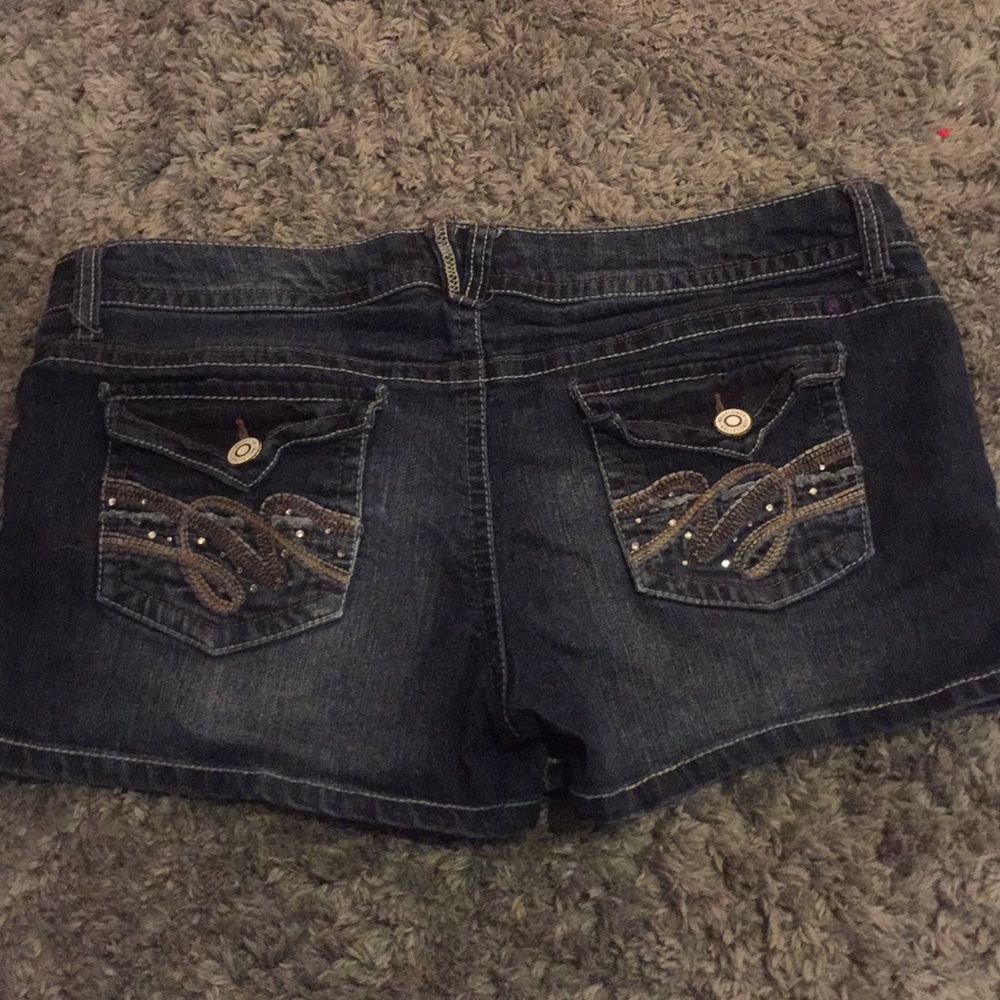 Dark jean shorts